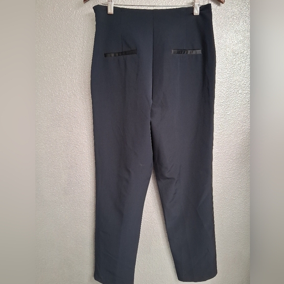 NWT Asos Blue Straight Leg Pants With Front Slit Size 6 - Picture 7 of 14